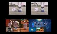Rayman Raving Rabbids vs Rabbids Invasion sparta quadparison