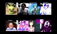 Pikachu vs Miku vs Masked Boy vs Hotaru VPS Bad Apple