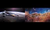 Thumbnail of James Webb Images set to the Mass Effect galaxy map music