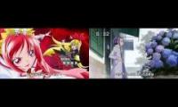 Doki Doki Precure Opening Side By Side