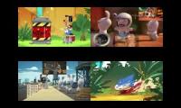 Sonic Mania Adventures vs  Rabbids Invasion Sparta remix Quadparison