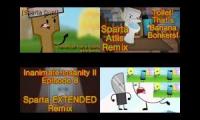 Inanimate Insanity Sparta Remix Quadparison - Outside PAL vs. Europe