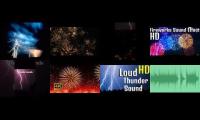 Lightning Thunder vs Fireworks sound combination effects Loud and Relaxing