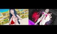 Mash up dance of two girls sakura and hinata