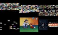 6 cartoon videogames playing at once.