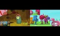 Spongebob Vs. Jelly Jamm Sparta Crash Remix Comparison