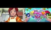Smile Precure VS Candy Precure Opening Side By Side Comparson