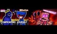 Blue and SpongeXML vs Huggy Wuggy and Spongebob