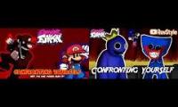 MX and Blue vs Mario and Huggy Wuggy