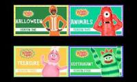 Yo gabba gabba but its each seasons tenth all playing at once