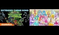 Rise of the TMNT and Precure theme comparison