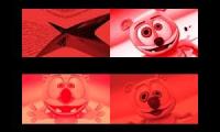 Gummy Bear Song HD (Four Red & Fisheye & Backwards Versions at Once)
