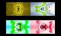 Gummy Bear Song HD (Four Mirror #2 Versions at Once)