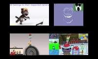 My Talking Tom SBSP Minion and Roblox Sparta Quadparison