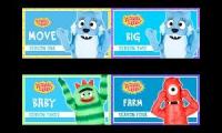 Yo gabba gabba but its each seasons twelveth all playing at once