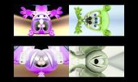 Gummy Bear Song HD Four Mirrored Upside Down Versions At Once 