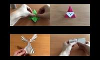 Thumbnail of Mashup of all 4 christmas origami decorations.