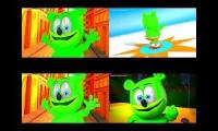 Gummy Bear Song HD (Four Neon & Normal Versions at Once)