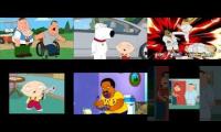 Joe go so pissed he beats up quagmire and peter and cleveland because he cried
