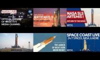 Thumbnail of Artemis launch YT live streams