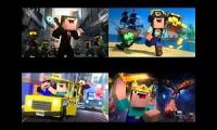 MINECRAFT DERP ANIMATION. 4 episodes playing at once.