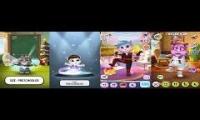 my talking tom vs my talking angela gameplay small size vs big size great makeover for children