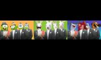 meme coffin dance om nom rabbids and zig and sharko