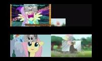 [Request] Fluttershy Sparta Venom Remix Quadparison
