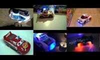 Lightning McQueen being a police car in 6 knockoff toys