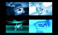 Gummy Bear Song HD (Four Blue & Upside Down & Robot Voice Versions at Once)