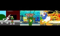 Marvin the Martian, Plankton and Donald Duck Destroy All The Buildings and Gets Grounded