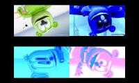 Gummy Bear Song HD (Four Upside Down & Backwards Versions at Once)