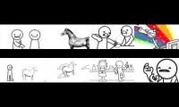 asdfmovie 1-8 with REVERSED SCRIPT played at once
