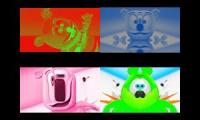 Gummy Bear Song HD (Four Slow & Backwards Versions at Once)
