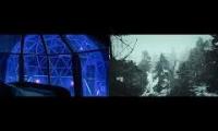 Blizzard in a observatory room
