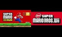 New Super Bros Wii. + Super Mario Run Overworld Theme
