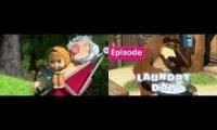 Masha and the Bear - Laundry Day (RUS vs ENG)