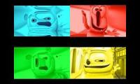 Gummy Bear Song HD Blue Red Green & Yellow (Four Warped Versions at Once)