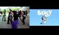 Goth bluey dancers under bridge