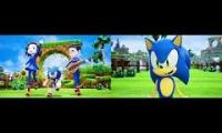Thumbnail of Up On the Green Hill, but its both versions playing at the same time
