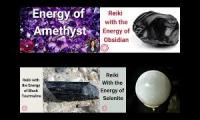 Amethyst Obsidian Tourmaline & Selenite