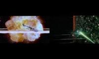 Return of the Jedi Death Star Trench Run vs Picard Borg Cube