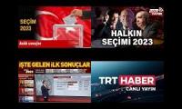 Thumbnail of Dörtlü ekran: Ulusal Kanal, Halk TV, CNN Türk, TRT Haber