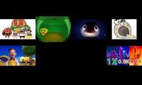 Characters screaming played same time 8 videos