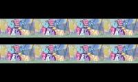 Rarity, Twilight Sparkle, Fluttershy, Rainbow Dash, Applejack, and Pinkie Pie!