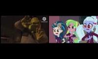 Shrek the Halls (2007) (2010 Alternate Ending) + MLP:EG Friendship Games Midnight Sparkle Remix