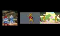 The Smurfs + Winnie the Pooh + MLP Gangnam Style