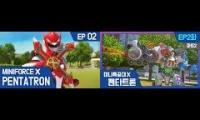 Miniforce X Pentatron Episode 2 Comparison