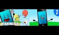 Inanimate Insanity in the style of BFDI Comparison