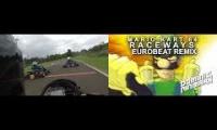 Mario Kart racing eurobeat with takeover